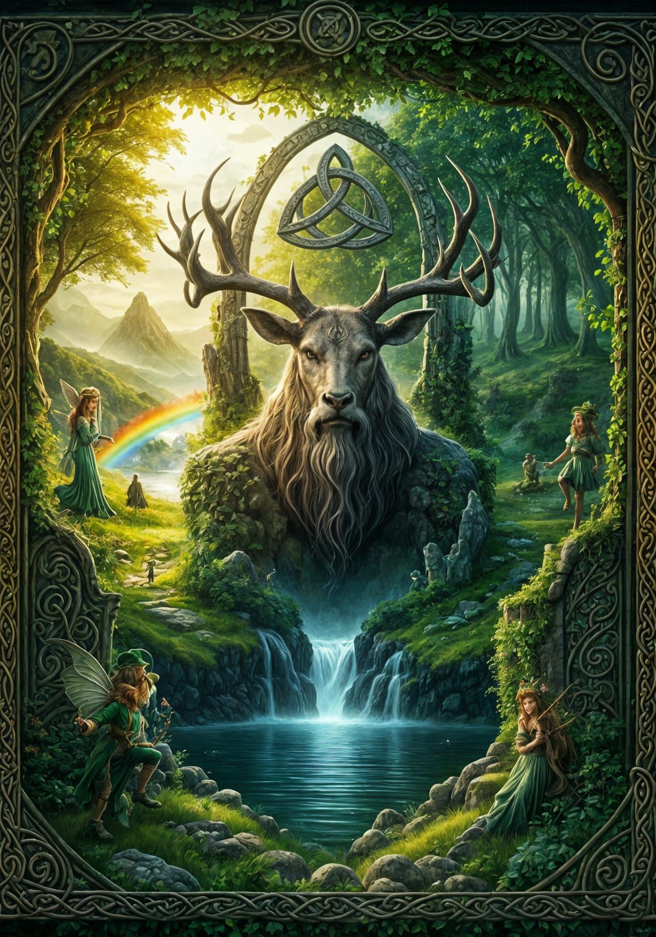 Celtic Dreamscape: Emerald Hills and Ancient Mythology