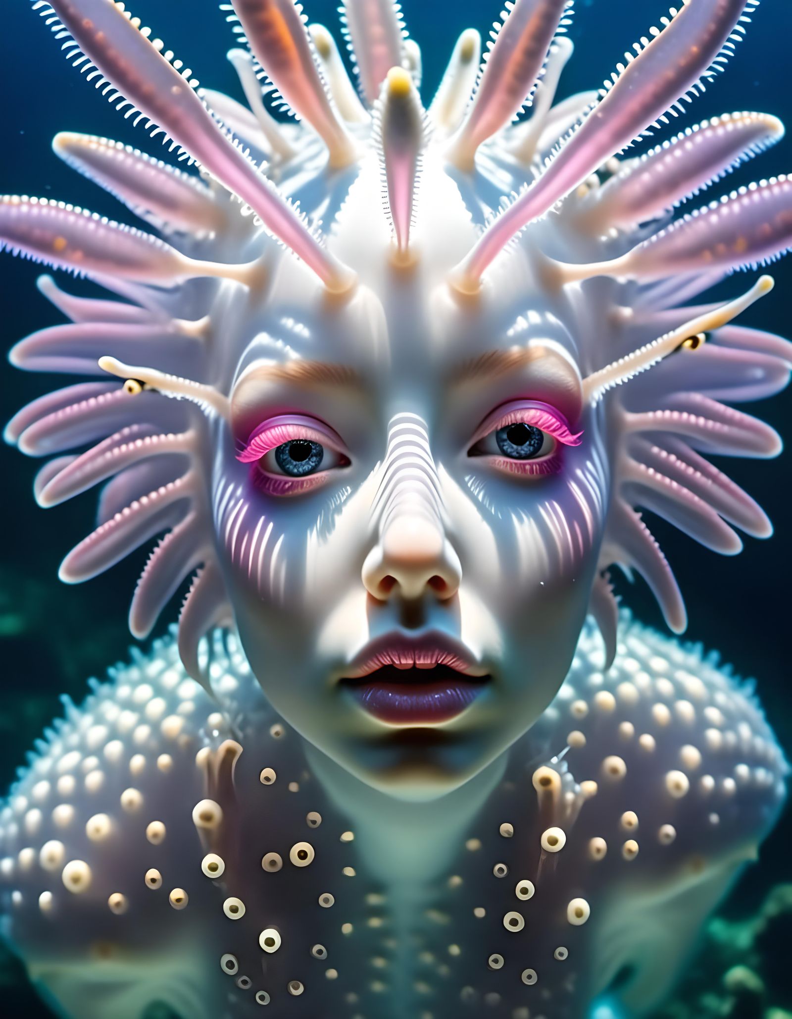 crown-of-thorns starfish anthromorphic underwater alien