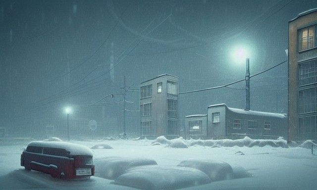Dystopian Snow City: Award-Winning Photography