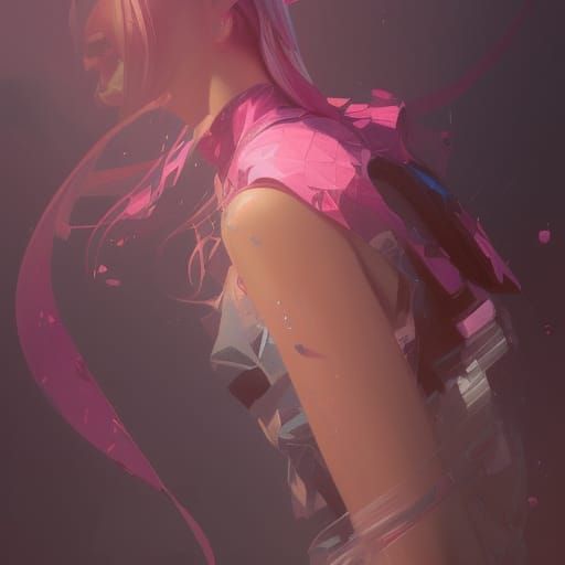 Dynamic Pink Splash Art in Unreal Engine 5