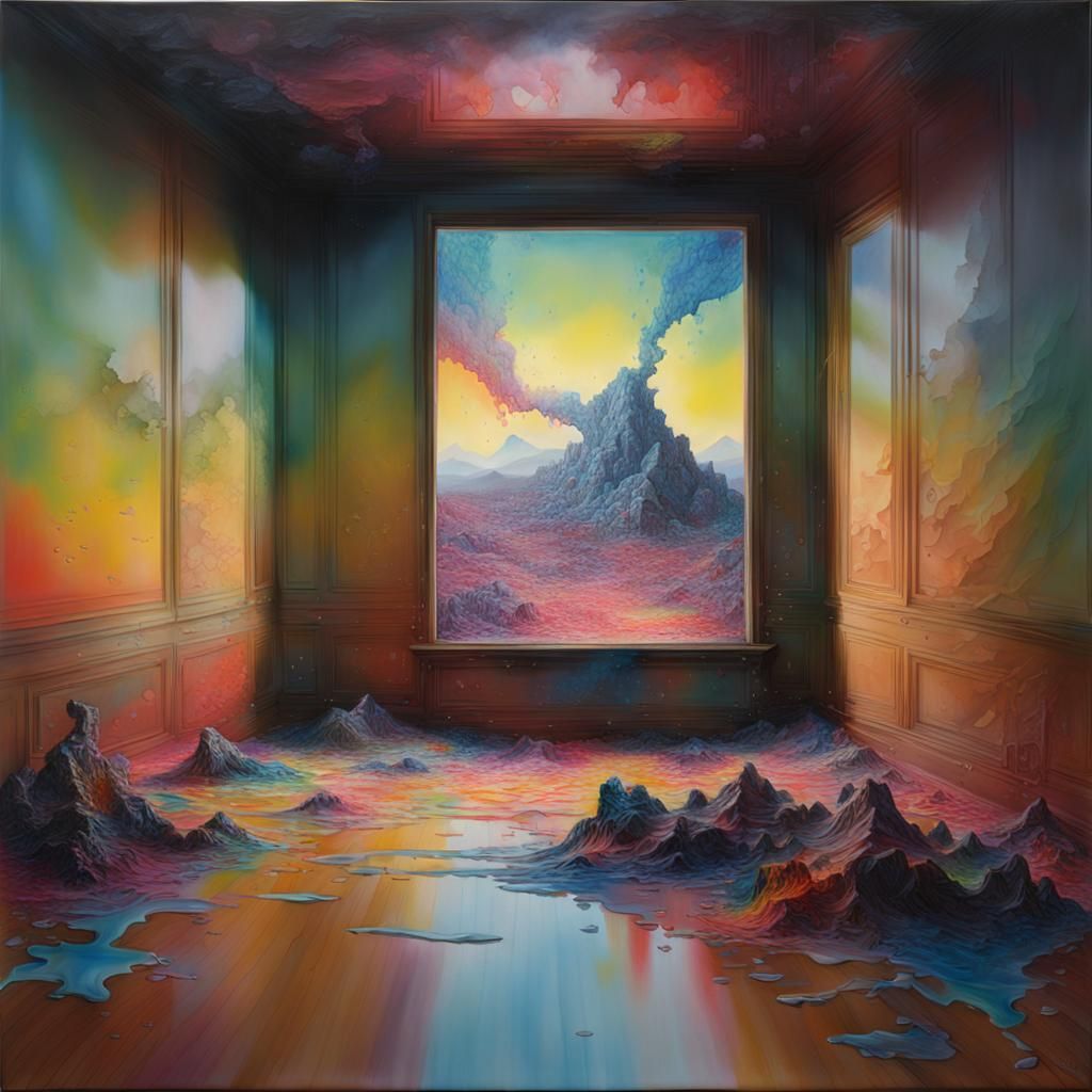 Chaotic Emptiness: Abstract Gradients and Neon Lights