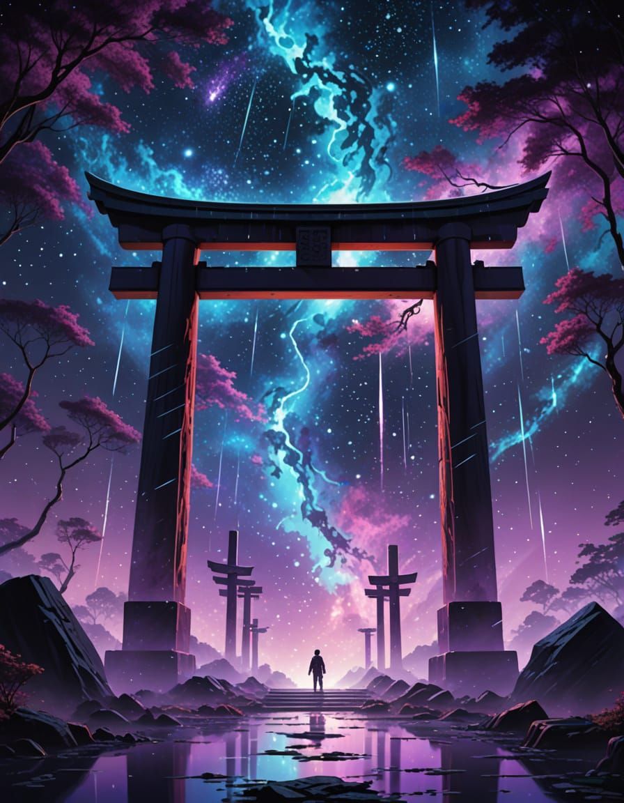 Torii Gates in Space with Luminescent Energy