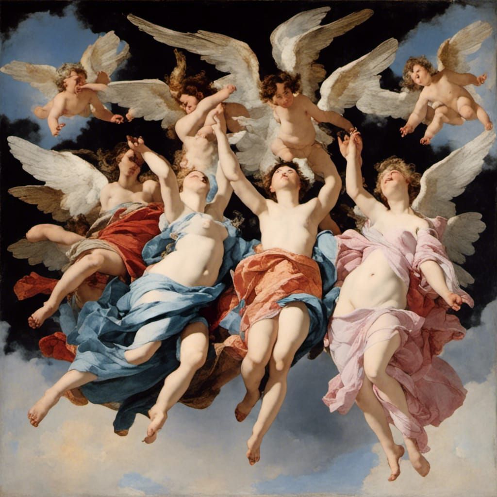 Angelic Ascent in Baroque Style