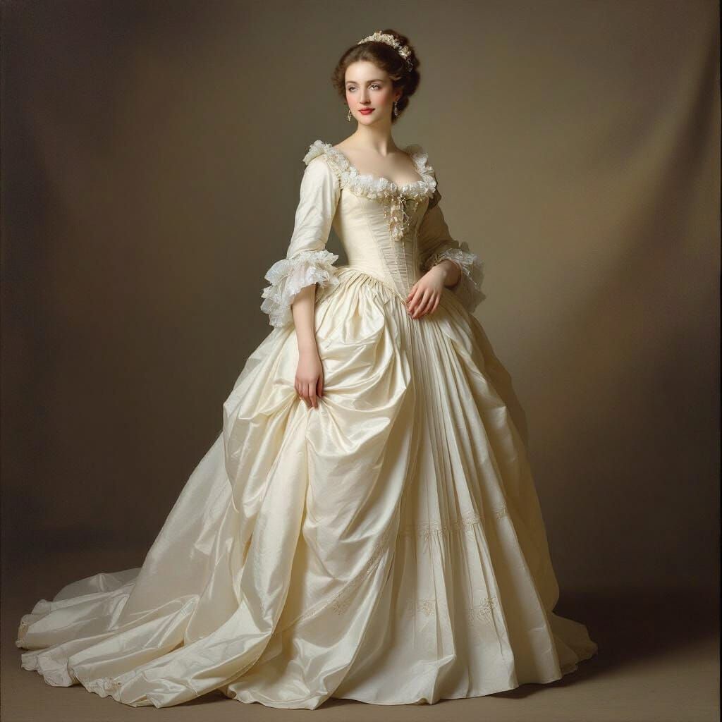 Elegant Woman in French Classical Art Style