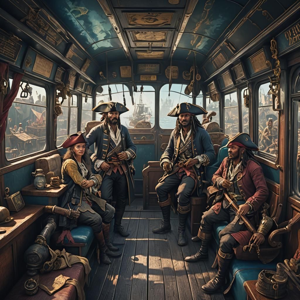 Pirates on a City Bus: Fantasy Concept Art