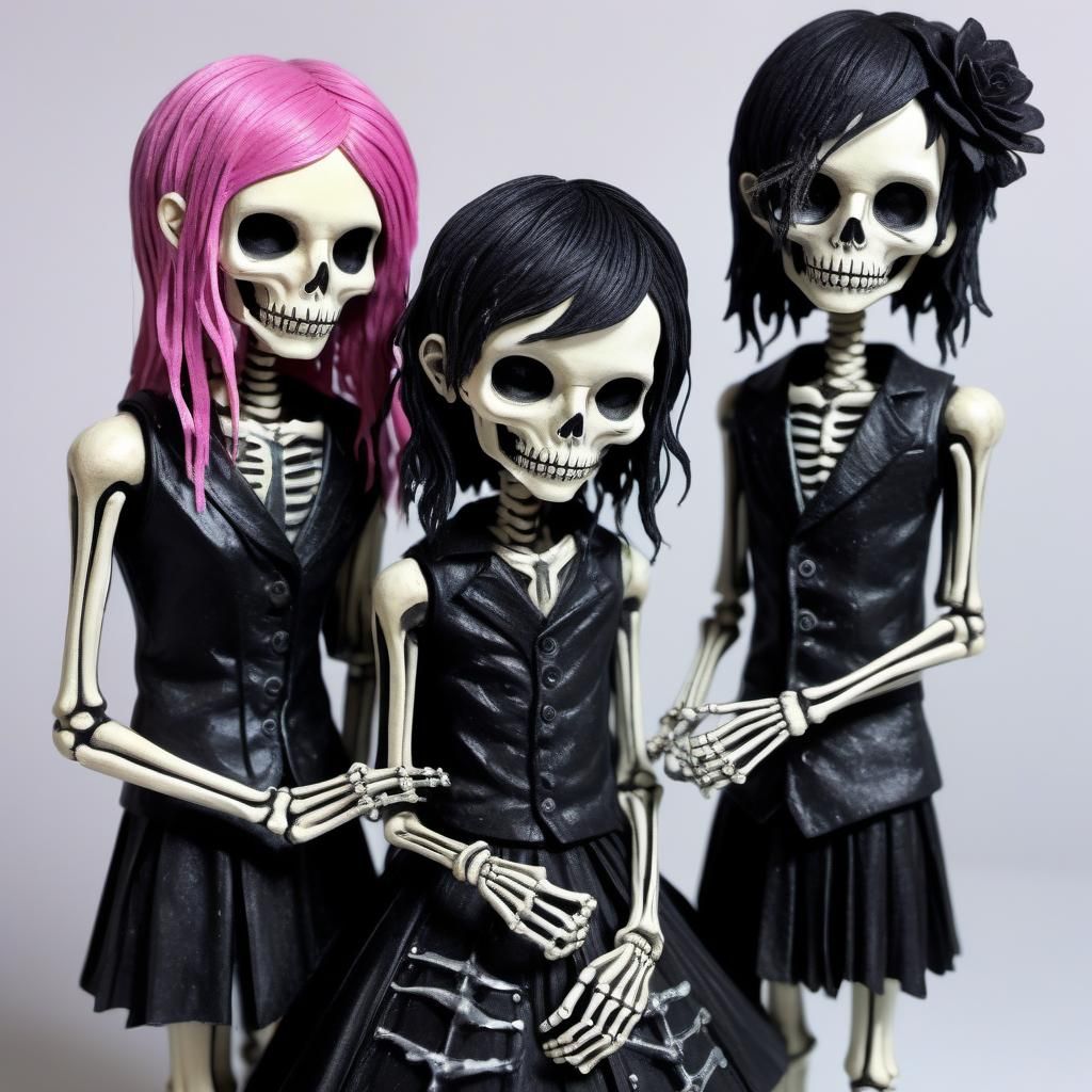 Emo Goth Pop-Up Book Lead Singer in Alcohol Inks