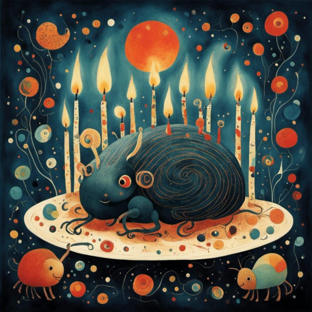 <lora:Cicada Song:1.0> <lora:Marvellous Miro:1.0> A Cake wit...