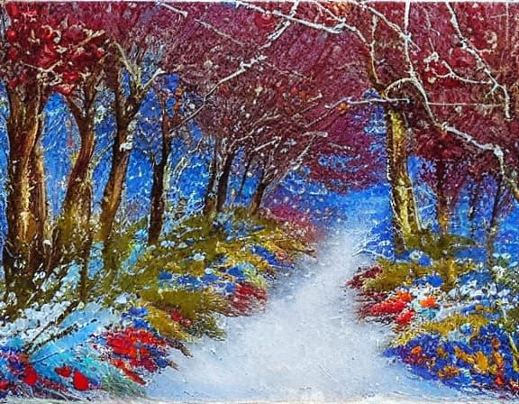 Blooming Visions of Winter's Whispers in Vibrant Spring Flor...