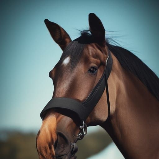 Horse in Cap and Sunglasses: Hyperdetailed Portrait