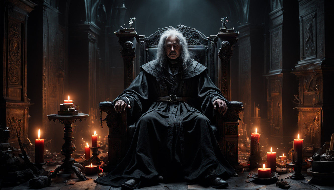 Dark Fantasy Portrait of DeLorean in a Gothic Setting
