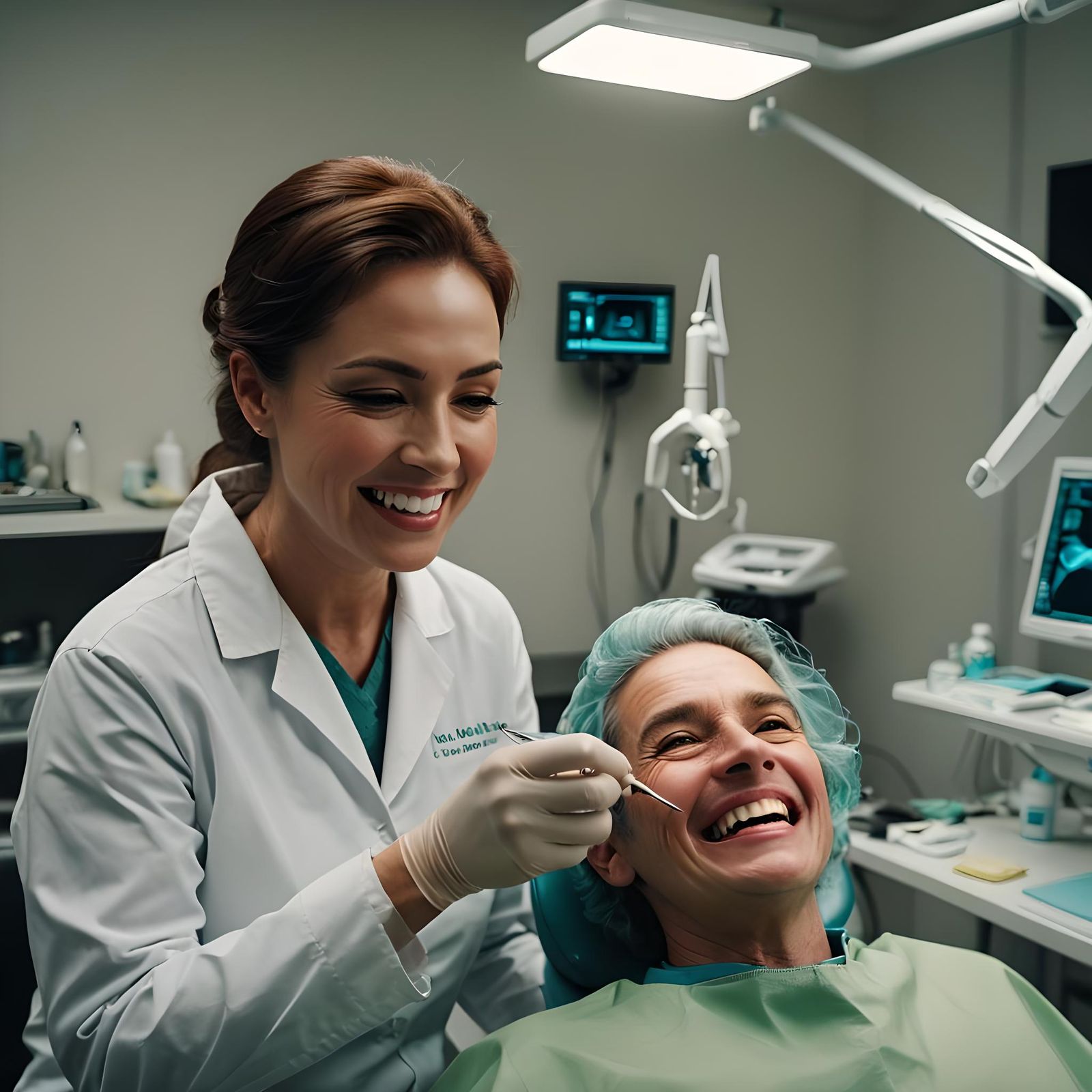 Dentist Practicing Digital Smile Design: Cinematic Film Stil...