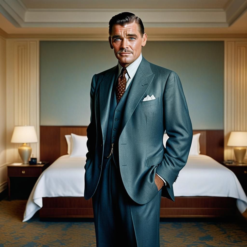 Young Man's Professional Portrait in Hotel Suite