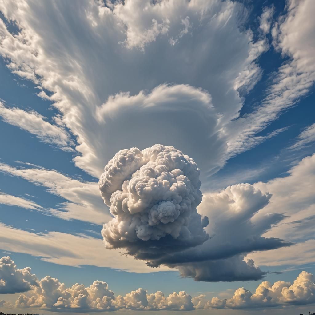 Mysterious Spherical Cloud Hovering in the Sky