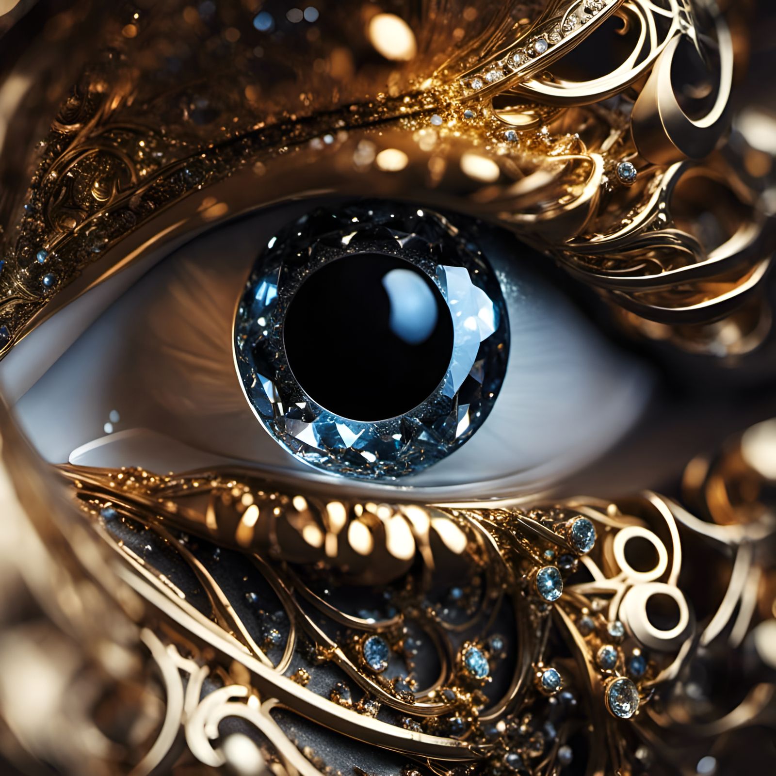 Diamond Eye with Molten Gold Tears