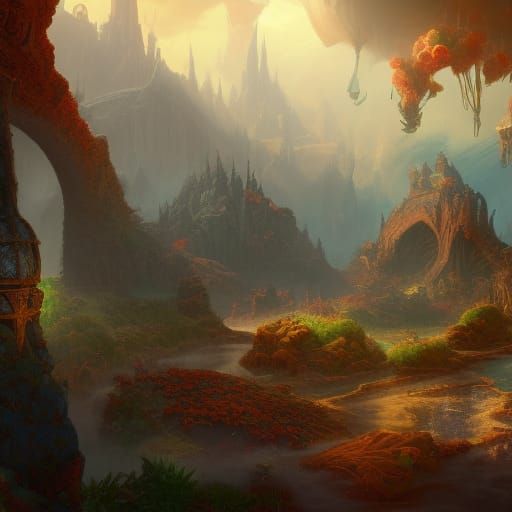 Fantastical Food in Detailed Matte Painting