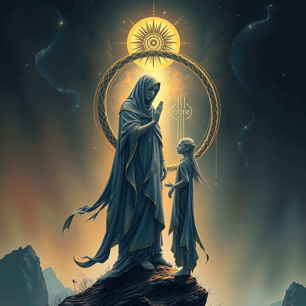 Mystical Guardian at the Edge of Time