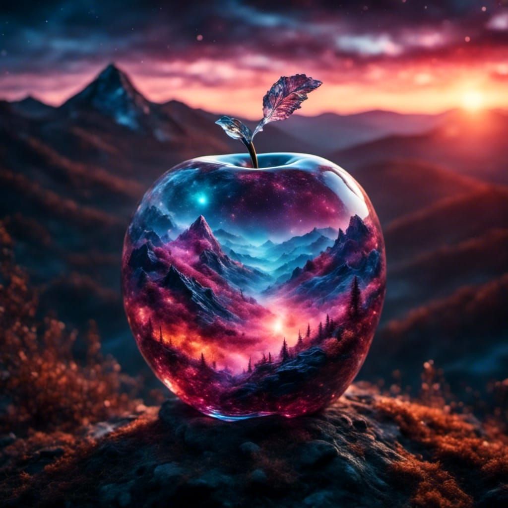 Nebula Glass Apple Sunset Vista