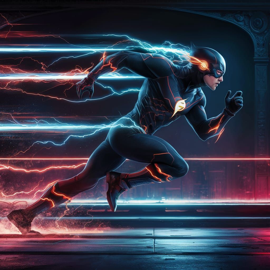 Futuristic Nightwing Flash Hybrid in Stunning Black and Red ...