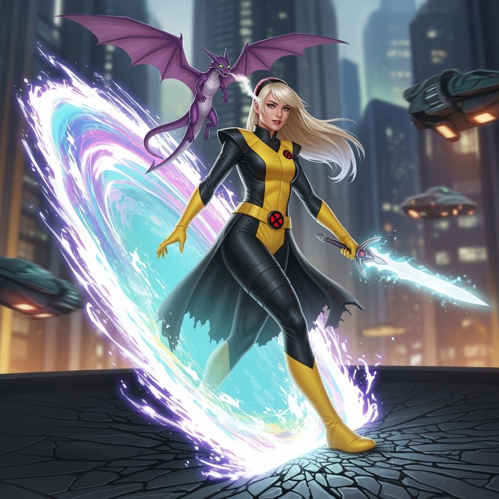 Magik and Lockheed Step Through a Portal