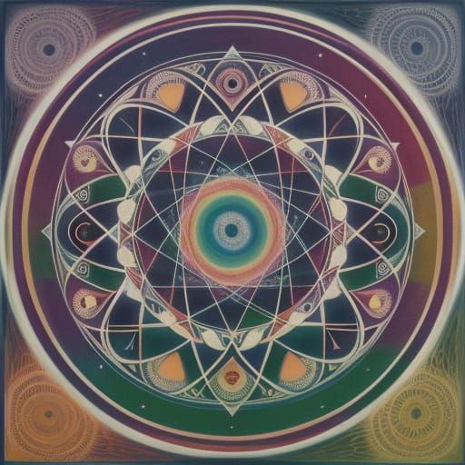 Autumn Equinox sacred geometry passage of time, spirograph a...