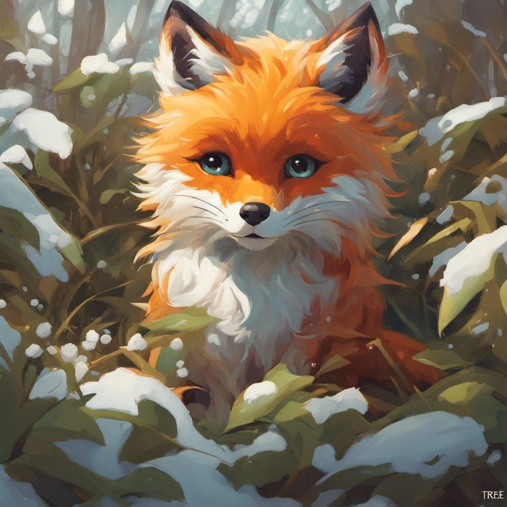 Ms Fox hiding in the bush