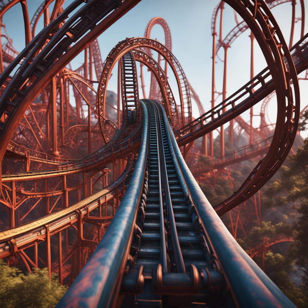 Fantastical Roller Coaster Concept Art