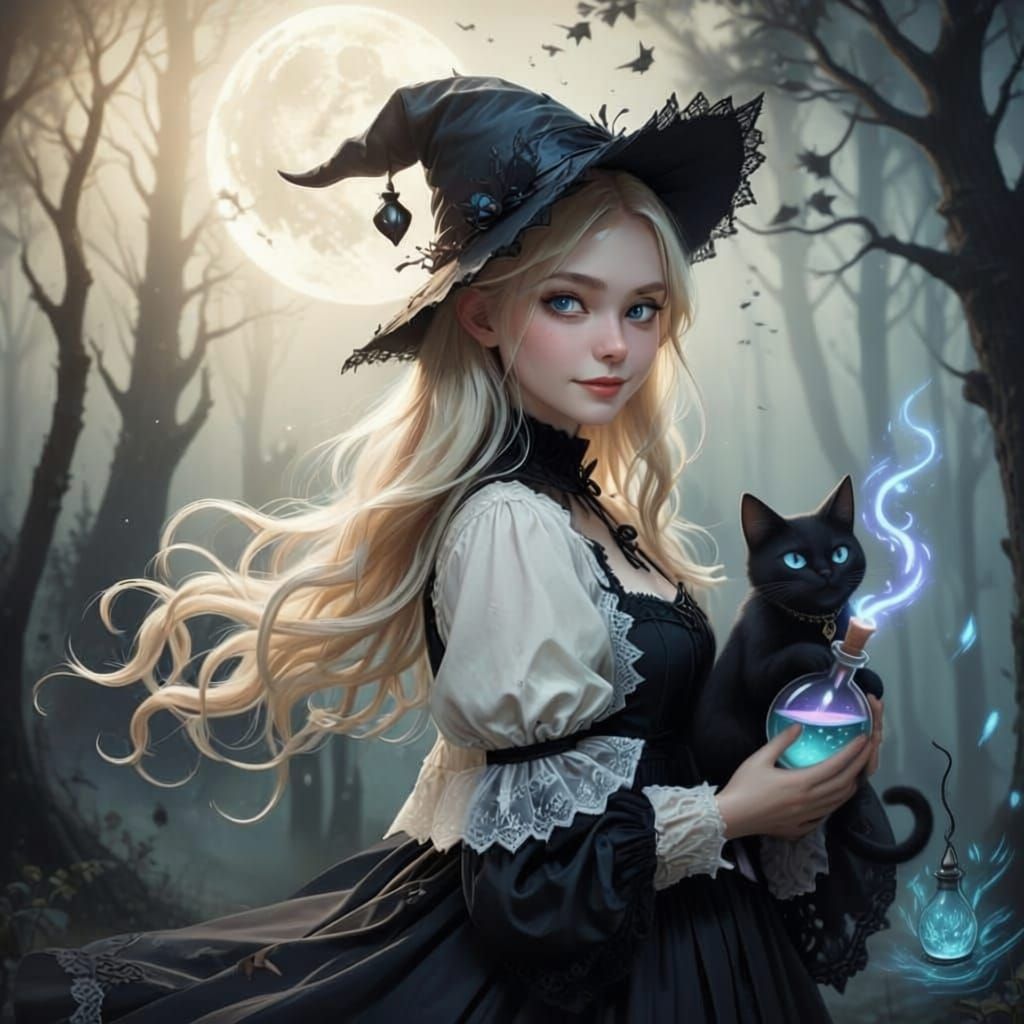 Young Witch With Neutral Expression