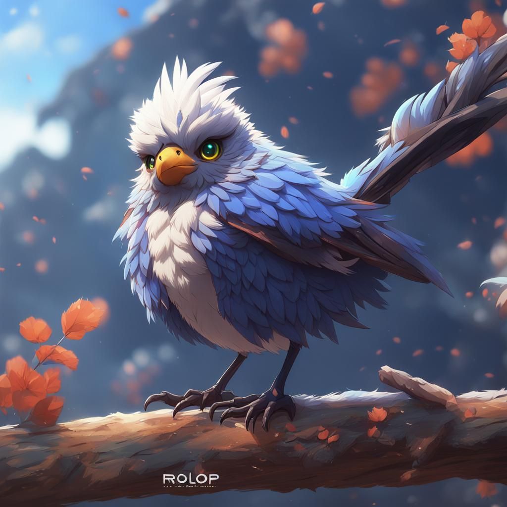 Anime Style Furry Bird Concept Art
