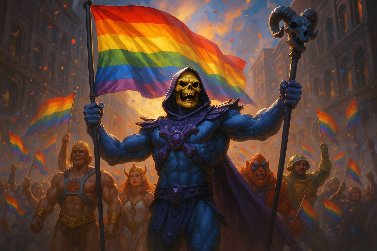 Skeletor Leads a Hyperdetailed Pride Parade