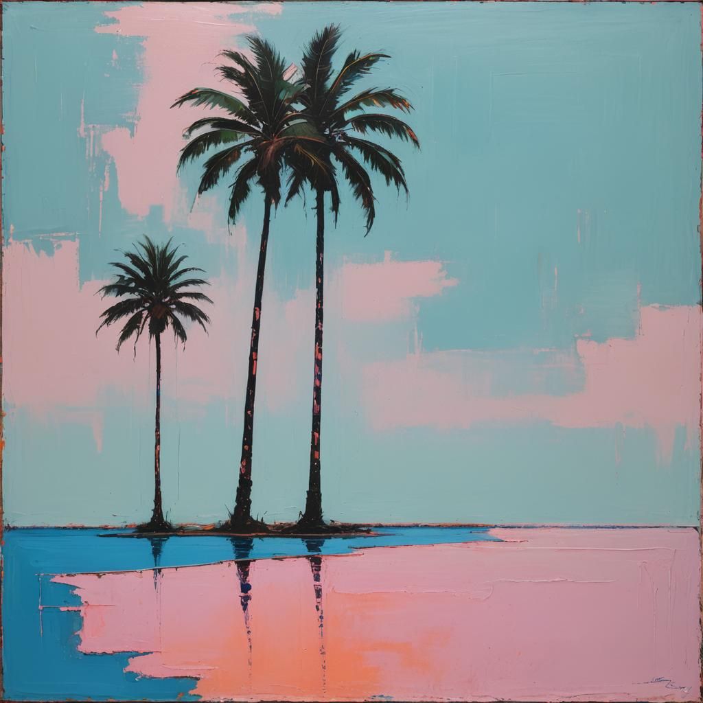 Abstract Beach House in Rothko-esque Color Field