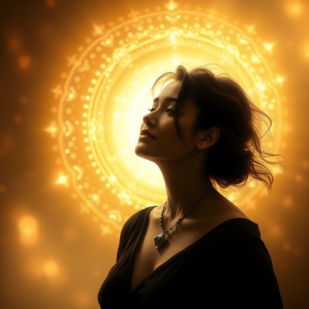 Surreal Holon Unites Light and Shadow in Cosmic Harmony