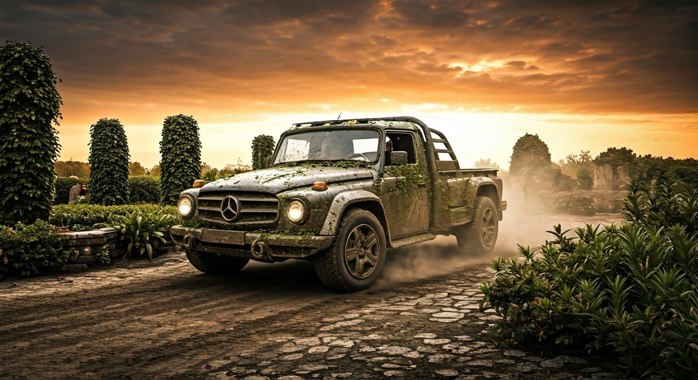 Sleek Mercedes Concept Truck Drifts Through Desolate Post-Ap...