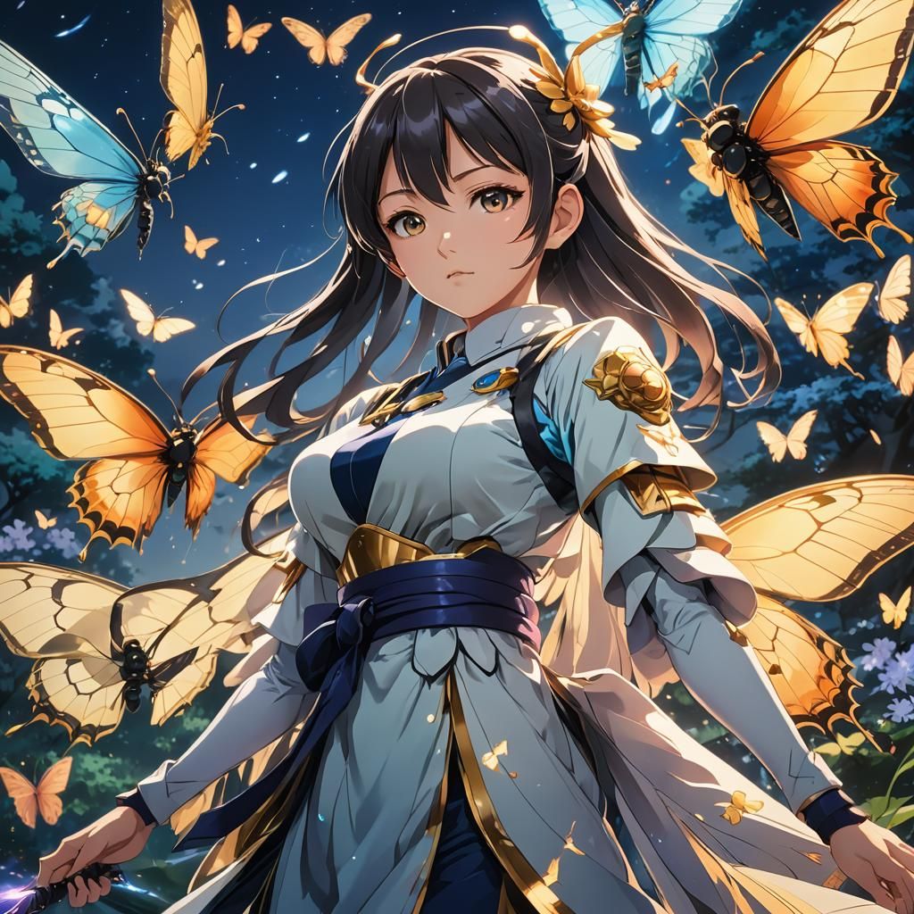 Insect Hashira: Shinobu Kocho in Anime Style
