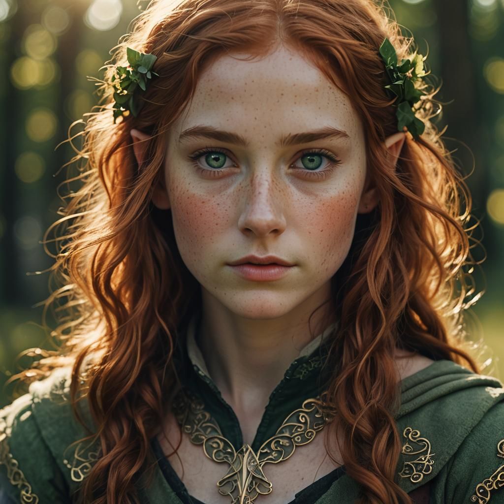 Elf Ranger Portrait in Cinematic Film Style