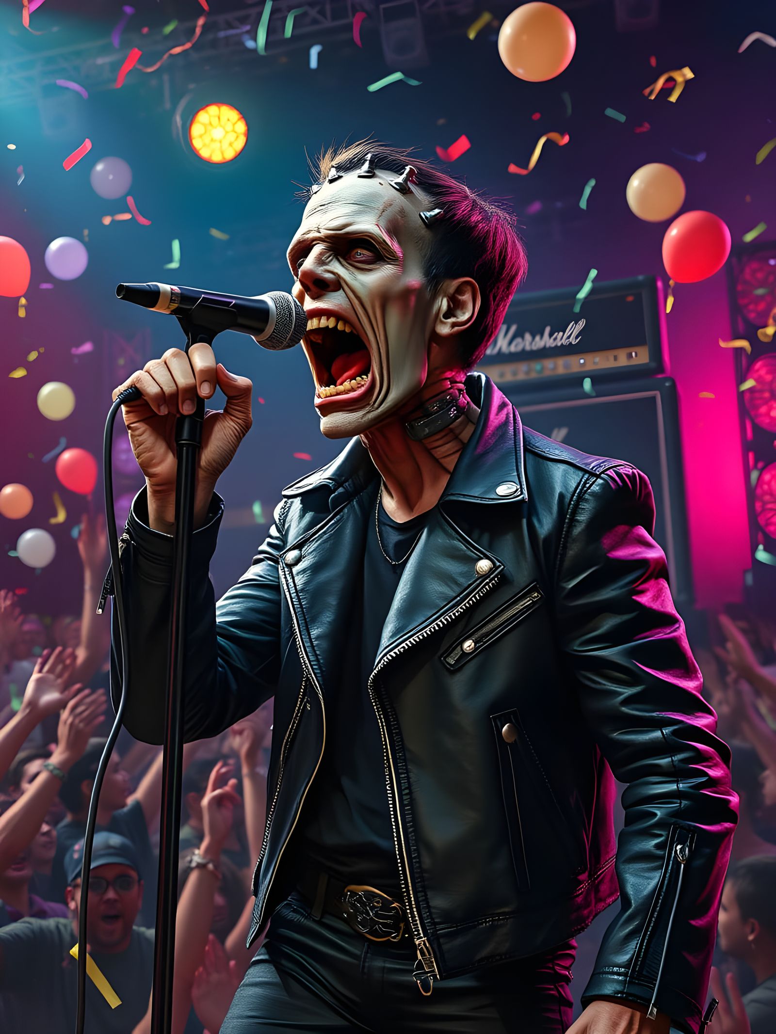 Frankenstein Metal Vocalist Shreds on Stage