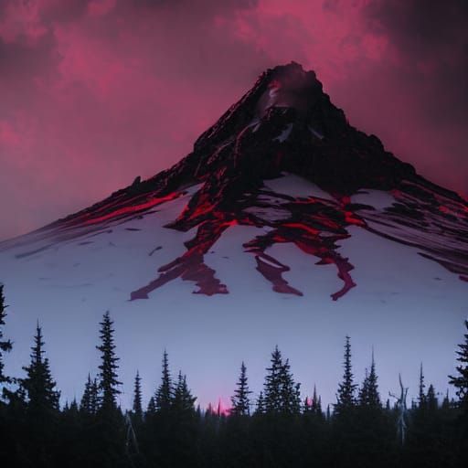 Mount Hood in Stranger Things' Upside-Down