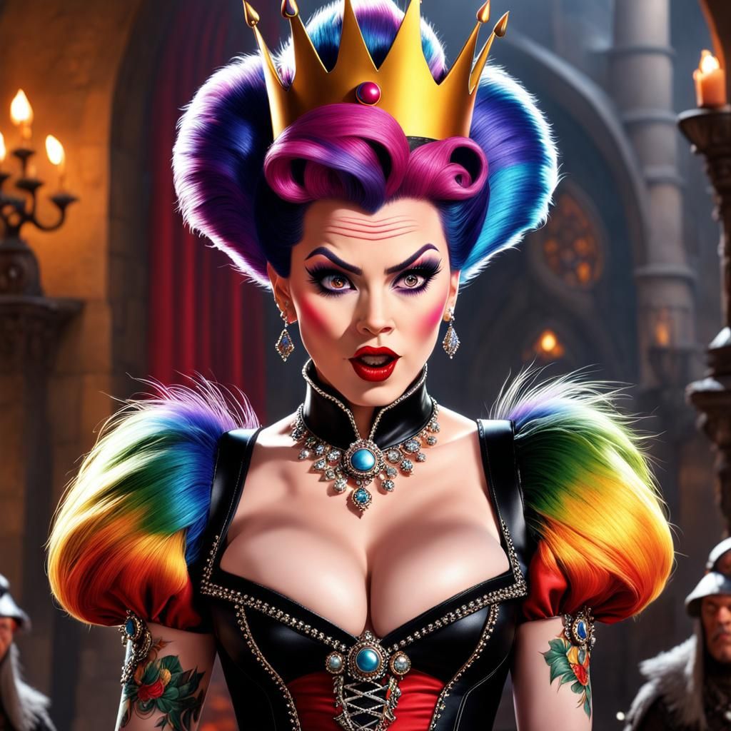 Evil Queen Grimhilde turned as Punk