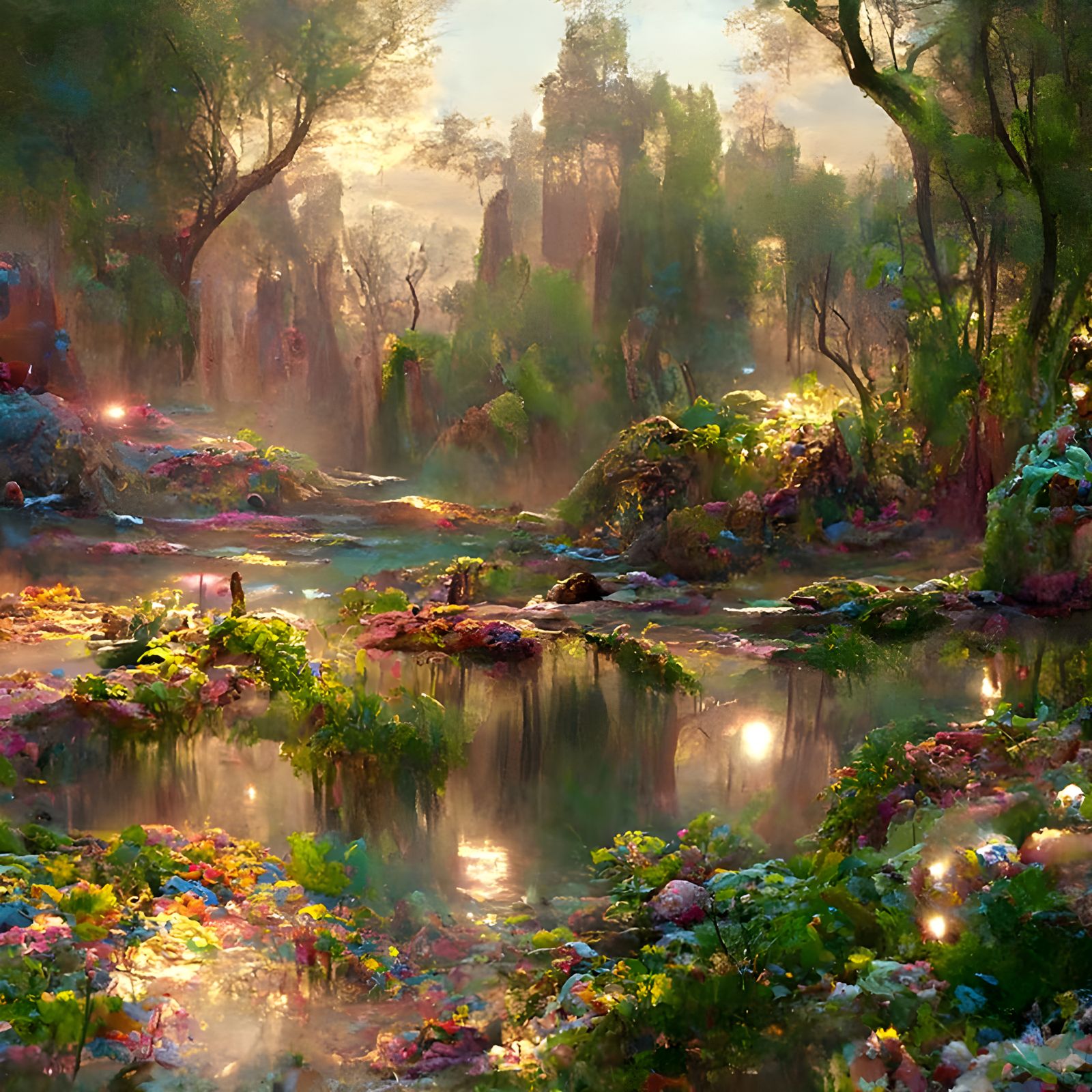 Magic Fairy Kingdom Landscape Painting