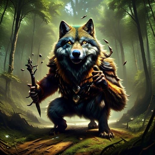 Hunky Wolf Shifters Prowl Moonlit Forest