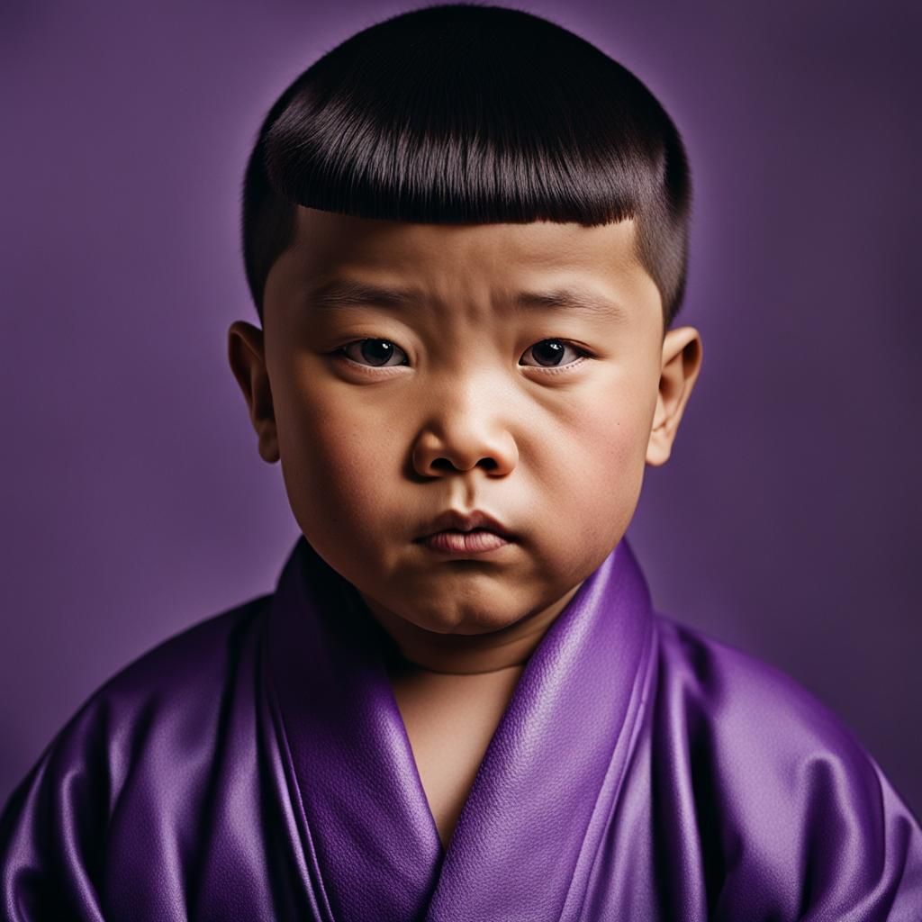 Professional Portrait of Boy with Bowl Cut