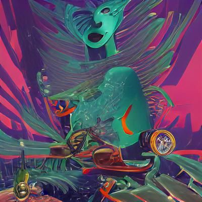 Radiant Afterwork Beers as Oil Painting