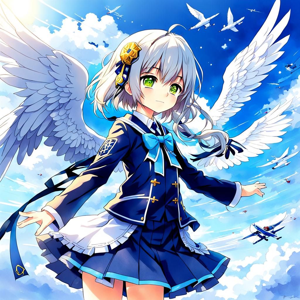 Anime Character on a Wing and a Prayer