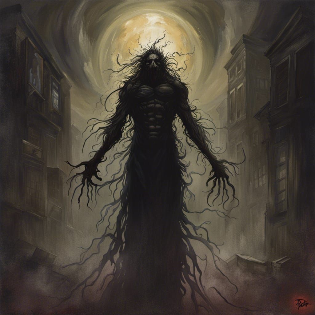 Sinister Darkness: A Dramatic Art Piece