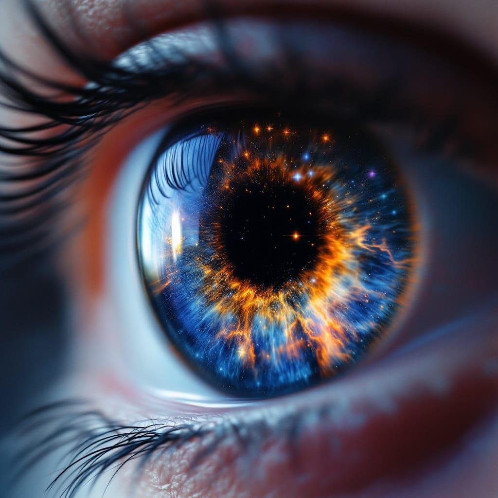 Ethereal Eye Reflects Celestial Wonders