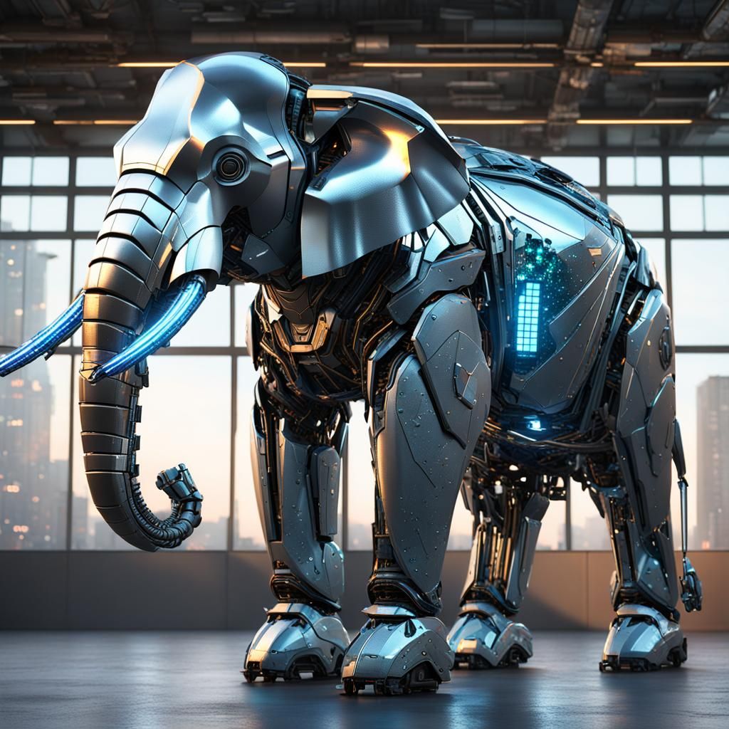 Giant elephant robot