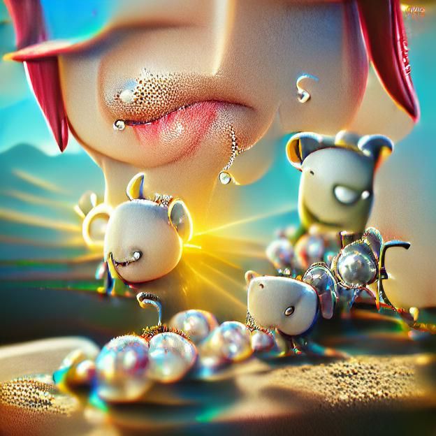 High-Resolution Digital Artwork with Sunshine Rays