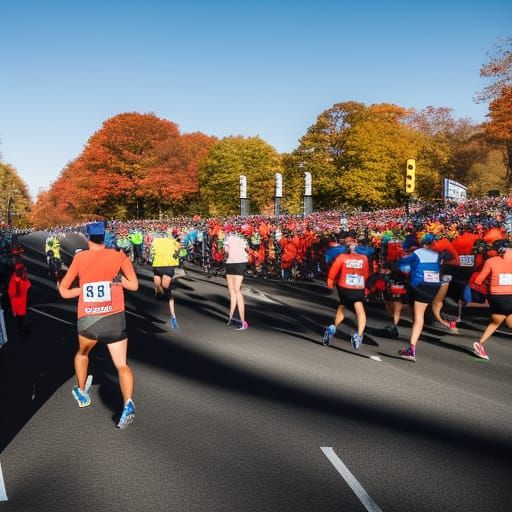 New York Marathon Start: Motion and Energy