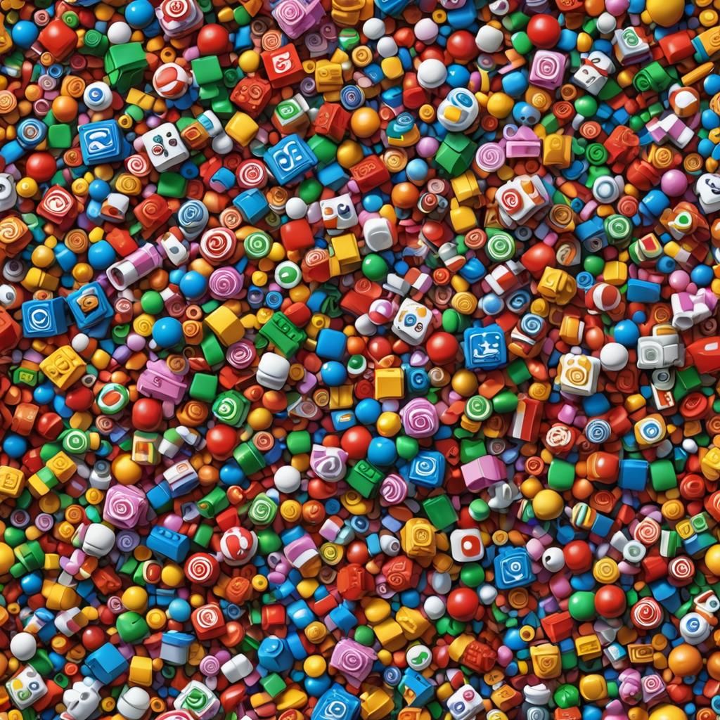 Lego Mario Kart in Candy Art Style