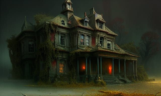 Sinister Haunted House Concept Art