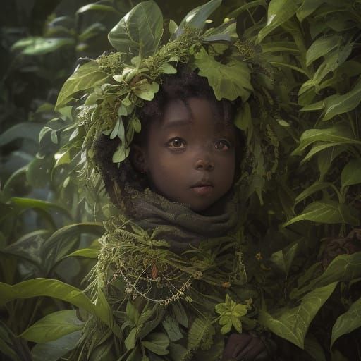 Enchanted Voodoo Doll in Dreamlike Forest: Digital Art